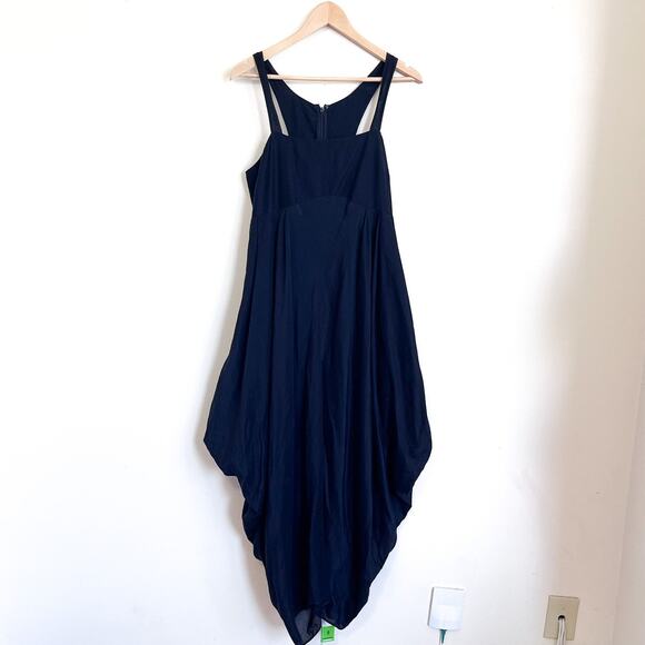 Whimsigoth Fairy Grunge Silk Bubble Maxi Dress Size S Black Goth Dark Romantic - Picture 4 of 11